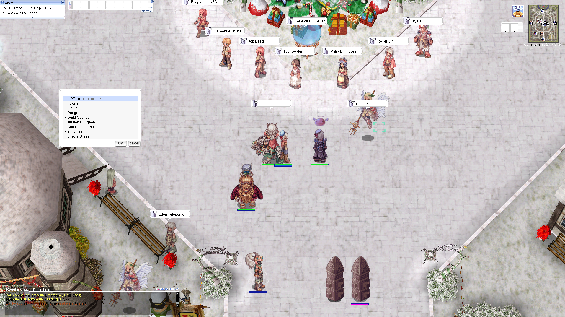 main prontera screen